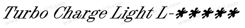 Turbo Charge Light L字体转换